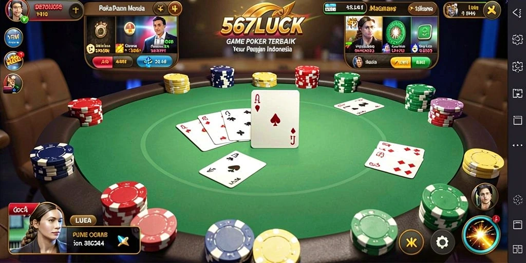 Tampilan screenshot 567LUCK yang menampilkan aksi seru permainan Poker.