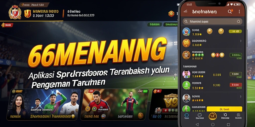 Tampilan antarmuka utama 66MENANG di platform Sportsbook.