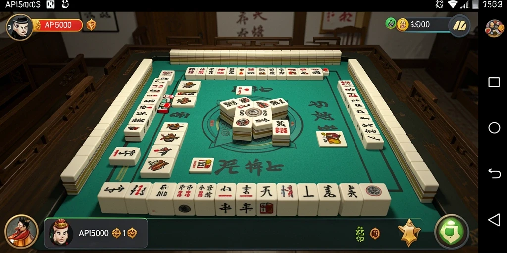 Screenshot utama API5000 menunjukkan gameplay Mahjong yang seru dan interaktif.