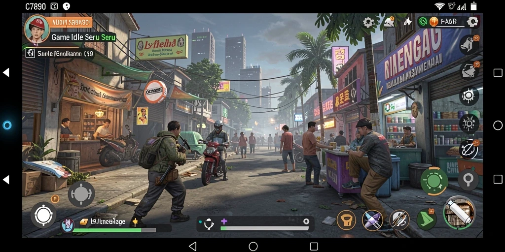 Tampilan gameplay menarik dari <strong>C7890</strong> yang menunjukkan kemajuan otomatis.