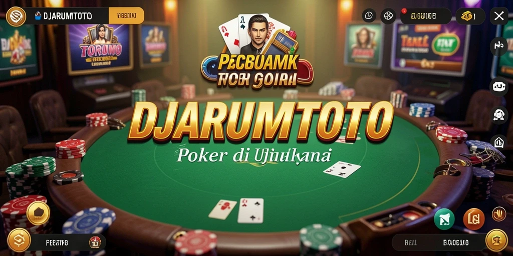 Tampilan gameplay poker yang mendebarkan dan interaktif.