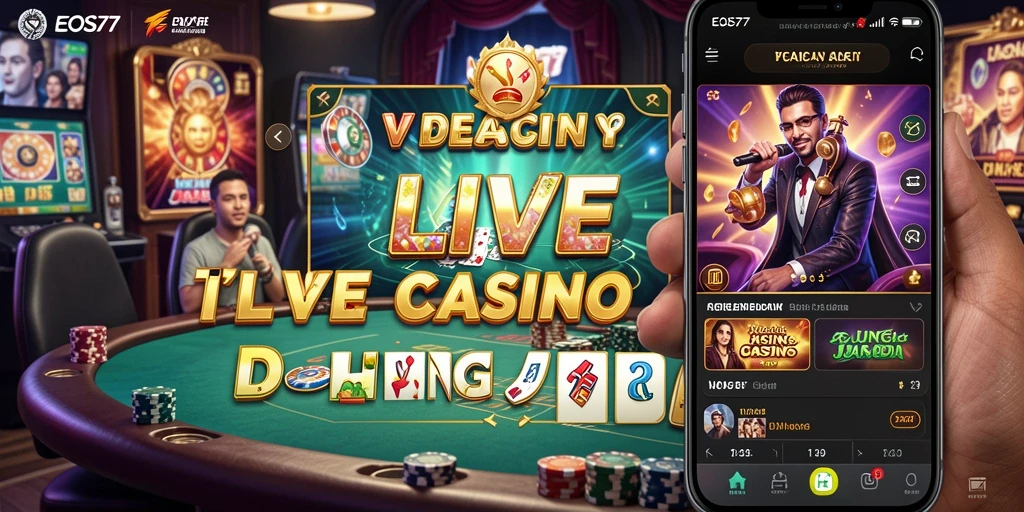 Gameplay seru dari EOS77 dengan dealer langsung dalam suasana kasino.