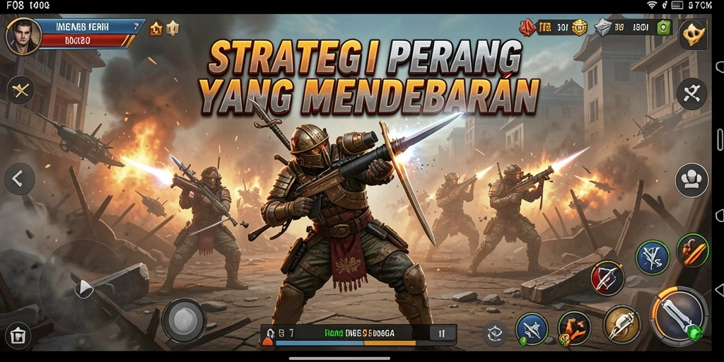 Screenshot utama F08 menunjukkan pertempuran strategi yang intens.