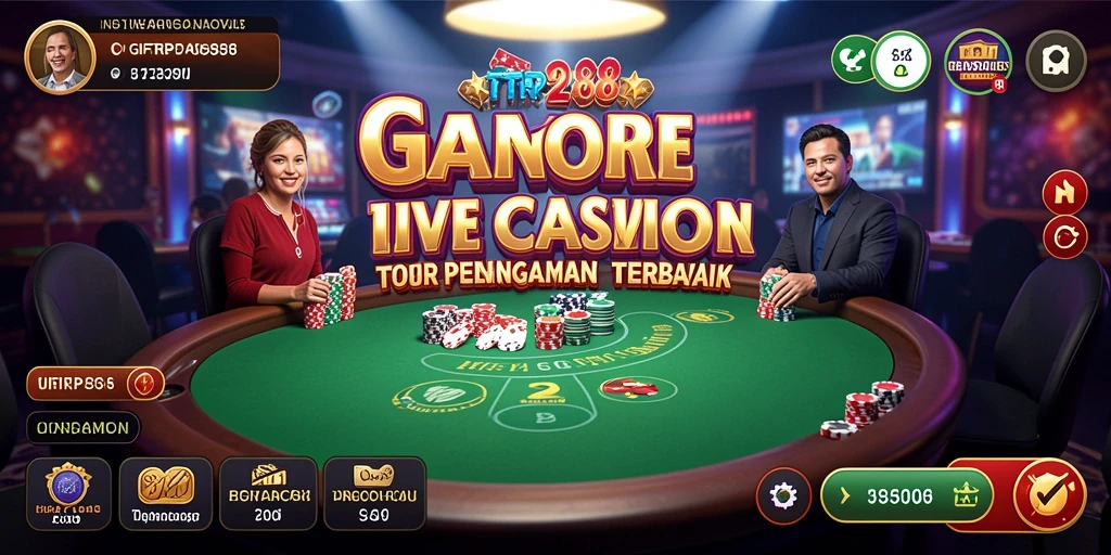 Tampilan gameplay dari GIFTRP288 yang menampilkan dealer langsung.