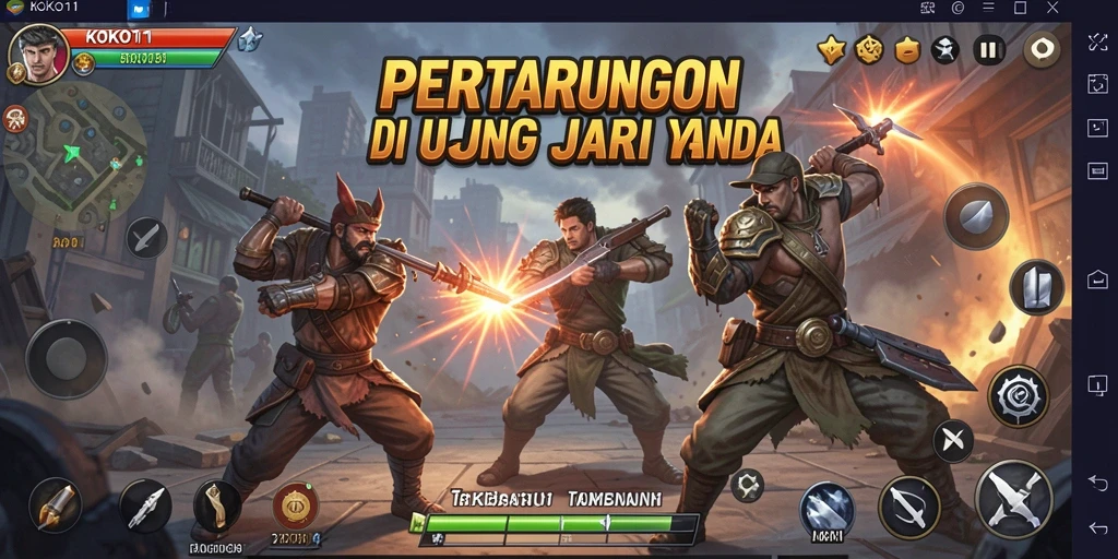 Tampilan gameplay KOKO11 yang intens dan menarik.