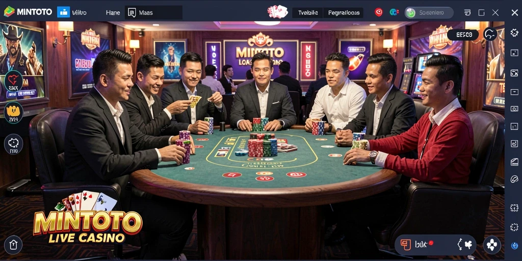 Tampilan menarik dari gameplay Live Casino MINTOTO yang mendebarkan.