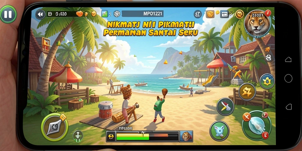 Tampilan gameplay MPO1221 yang menarik dan ceria.