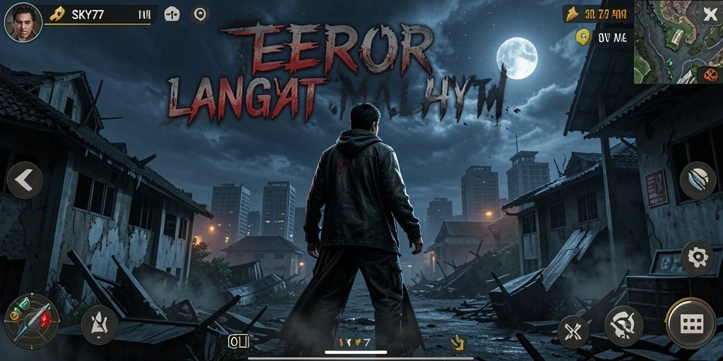 Tangkapan layar momen menegangkan dalam gameplay SKY77.