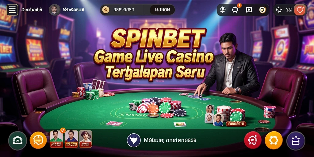 Tampilan menarik dari gameplay SPINBET Live Casino.