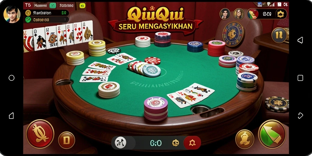 Gameplay seru T6 dalam permainan QiuQiu yang menegangkan.
