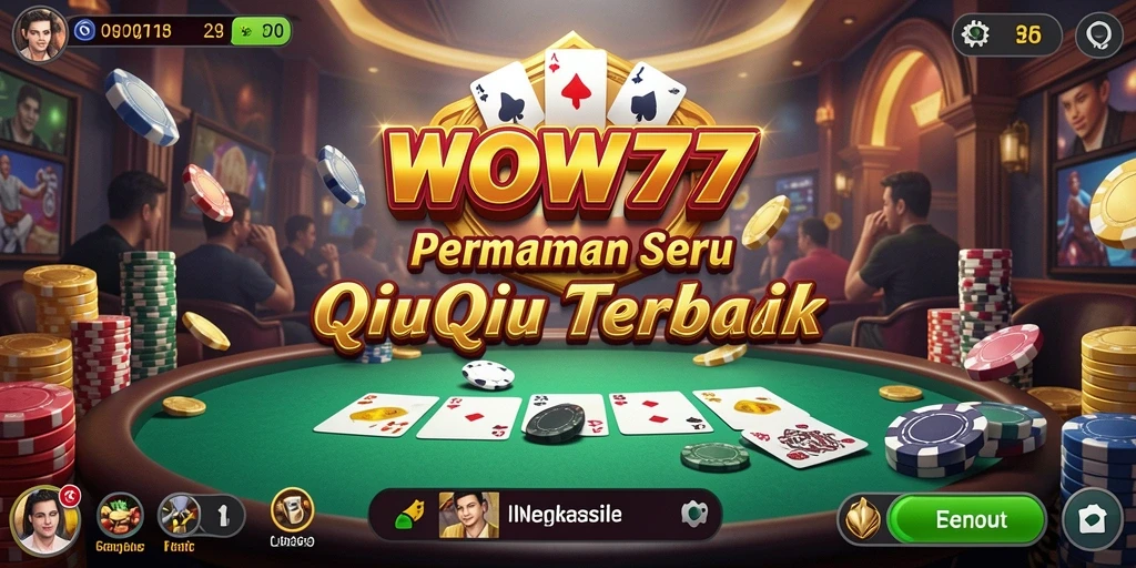 Tangkapan layar WOW77 menampilkan aksi seru dalam permainan QiuQiu.
